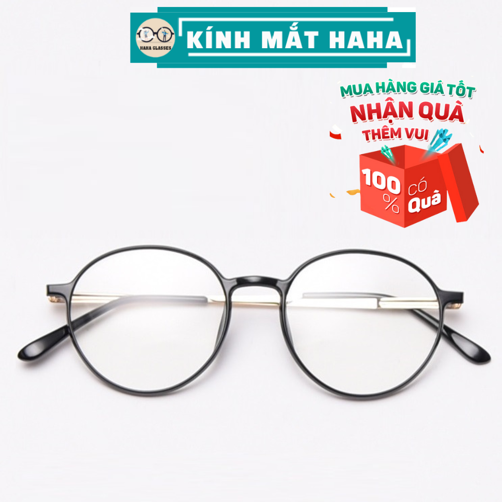 Gọng kính cận tròn nam nữ gọng kính cận dẻo HAHA kiểu dáng đơn giản nhẹ nhàng phong cách Hàn Quốc,3 màu lựa chọn, Mã C15