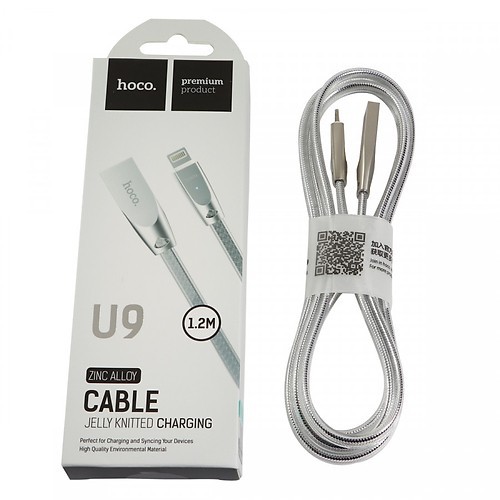 Dây sạc Iphone ⚡FREESHIP50K⚡hoco U9 có đèn LED đầu Lighting 1m2 2m hỗ trợ sạc nhanh bảo hành 3 tháng
