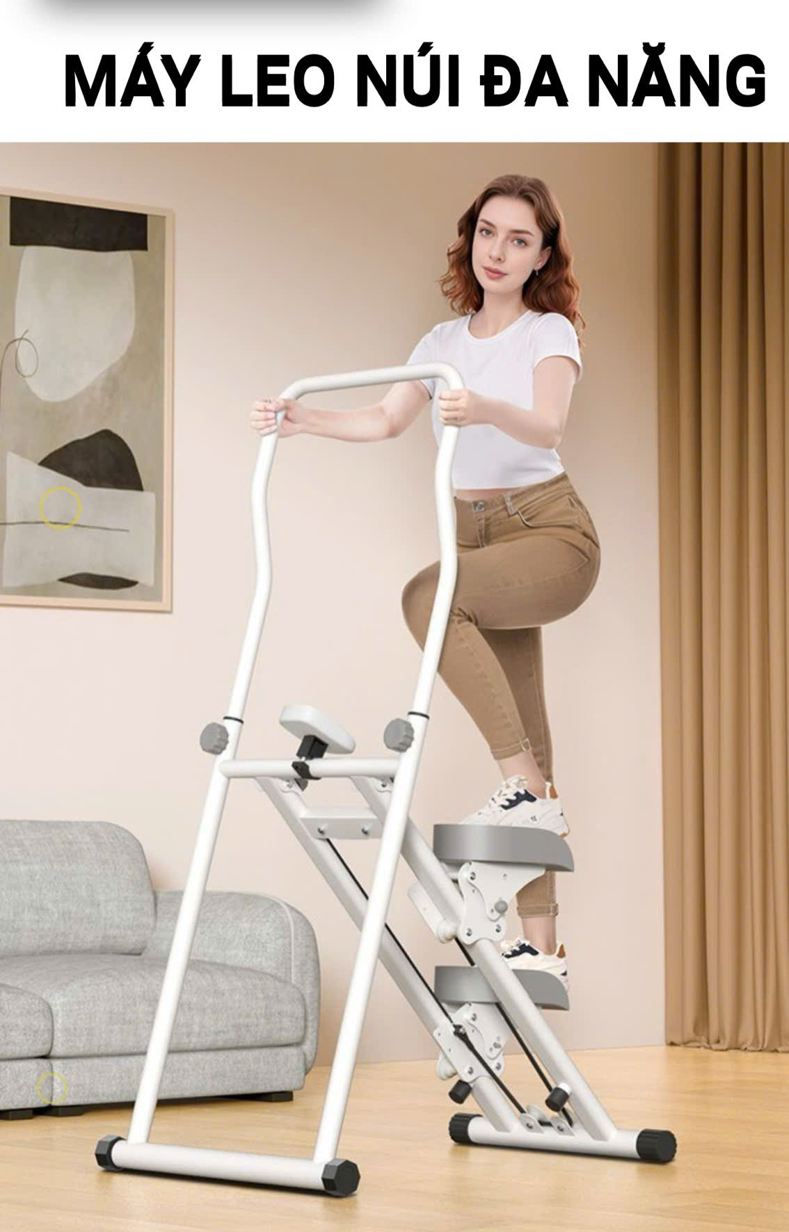 [GIÁ TỐT] Máy leo bậc thang tại nhà gấp gọn, máy tập leo núi tại nhà, dụng cụ leo núi đa năng