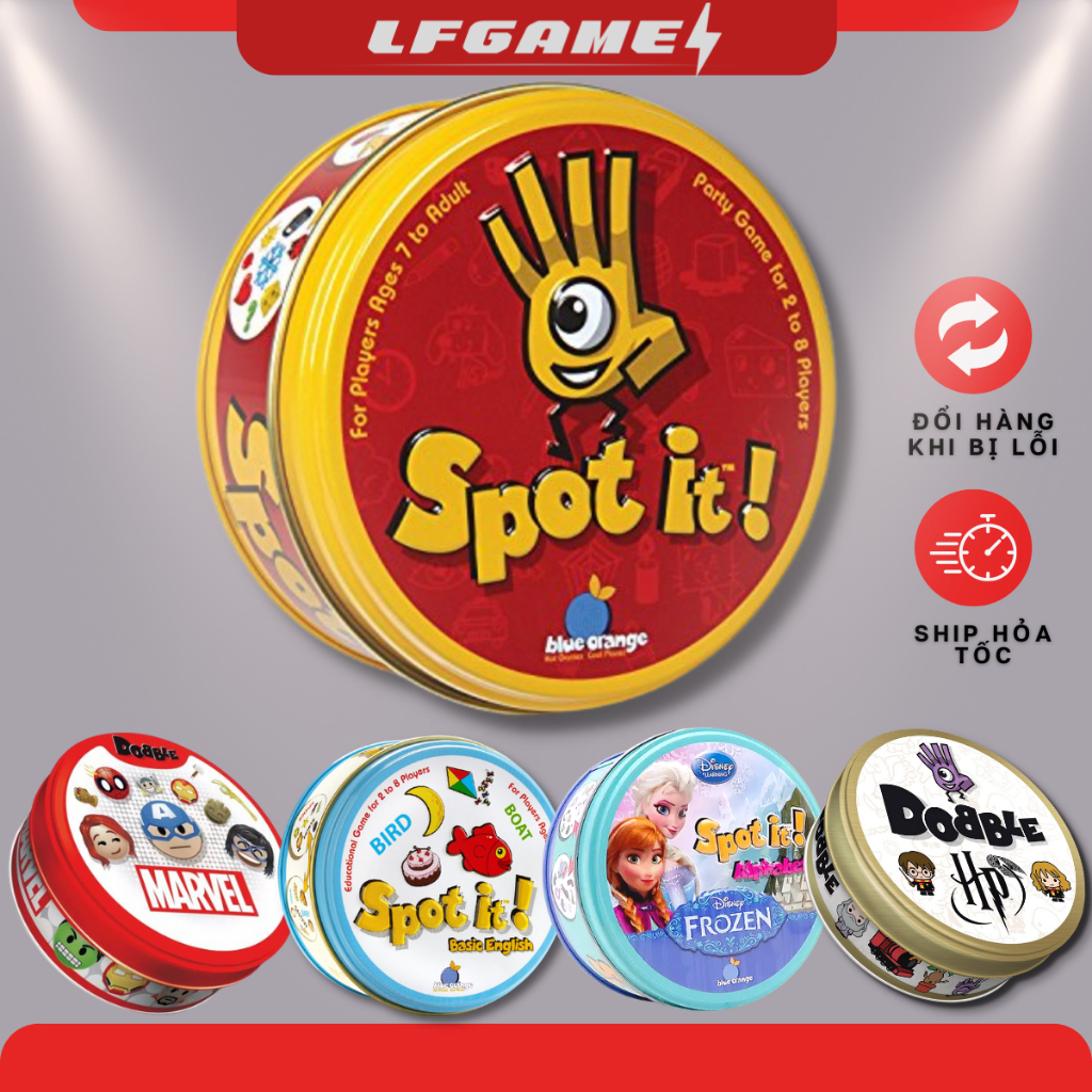 Đồ chơi kích thích tư duy Spot It trò chơi Board Game hấp dẫn cho bé Basic English Alphabet