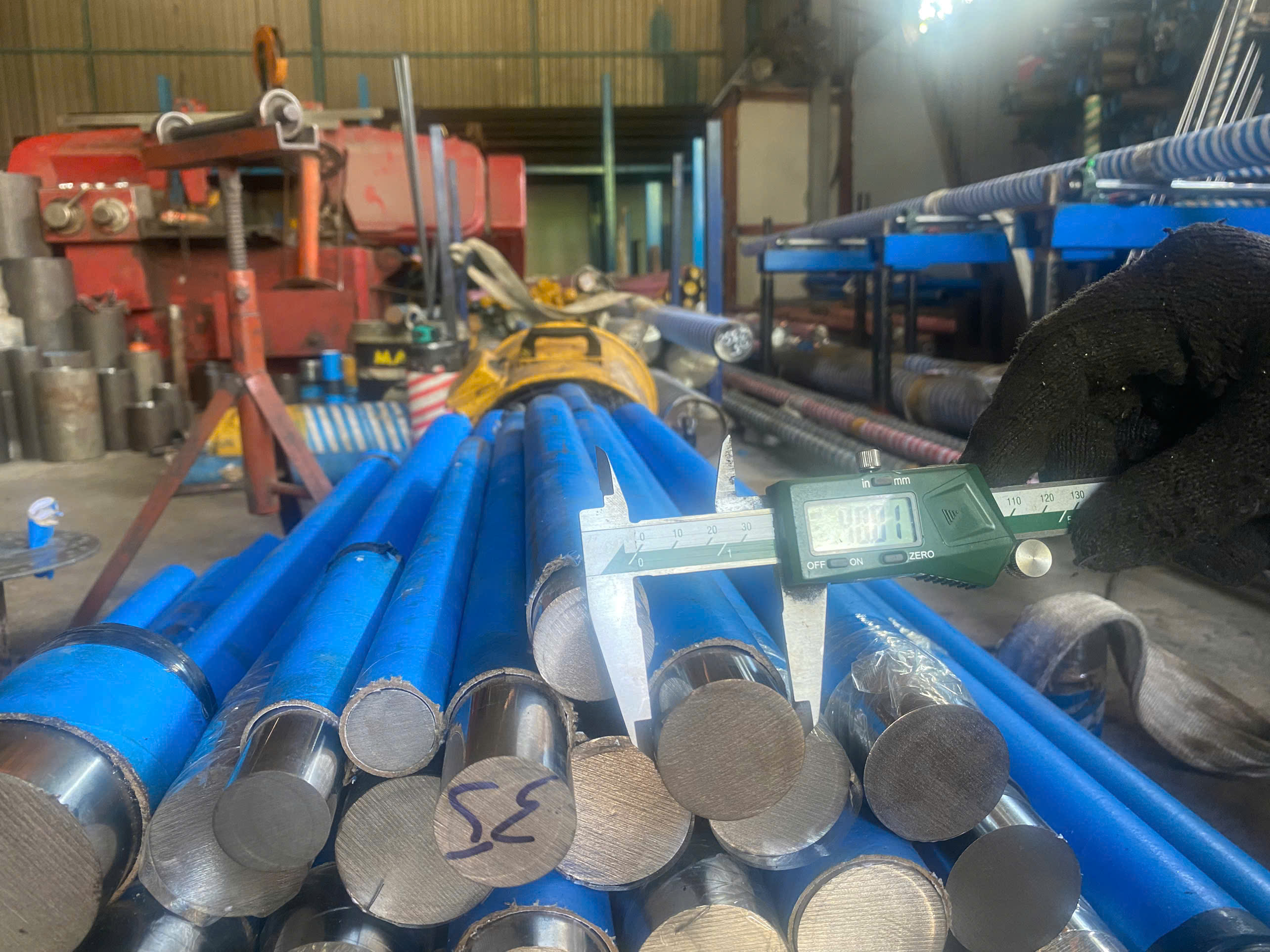 Ty ben cứng mạ crome Phi 80 đến Phi 120 | Ty ben thủy lực | Cần thủy lực | Thanh trượt | Piston Rod Hydraulic Cylinder | Mác thép: C45 | Độ cứng: 55 - 60 HRC