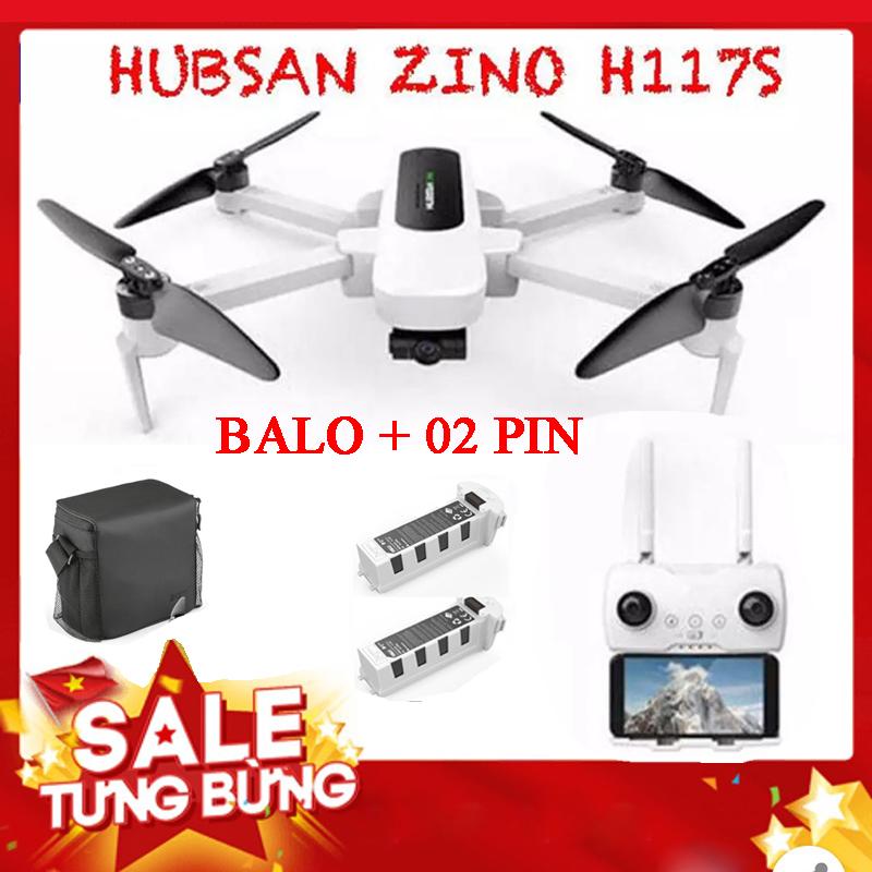 Máy bay flycam hubsan zino h117s camera 4k, gps 5.8g, gimbal 3 trục, fpv 1 km, thời gian bay lên đến 23 phút