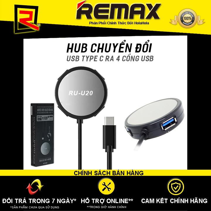 Hub chuyển đổi usb type c ra 4 cổng usb tốc độ cao remax ru-u20 - hãng phân phối chính thức