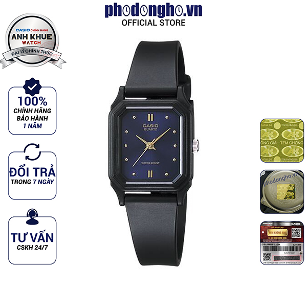Đồng hồ nữ dây nhựa casio anh khuê lq-142e-2adf