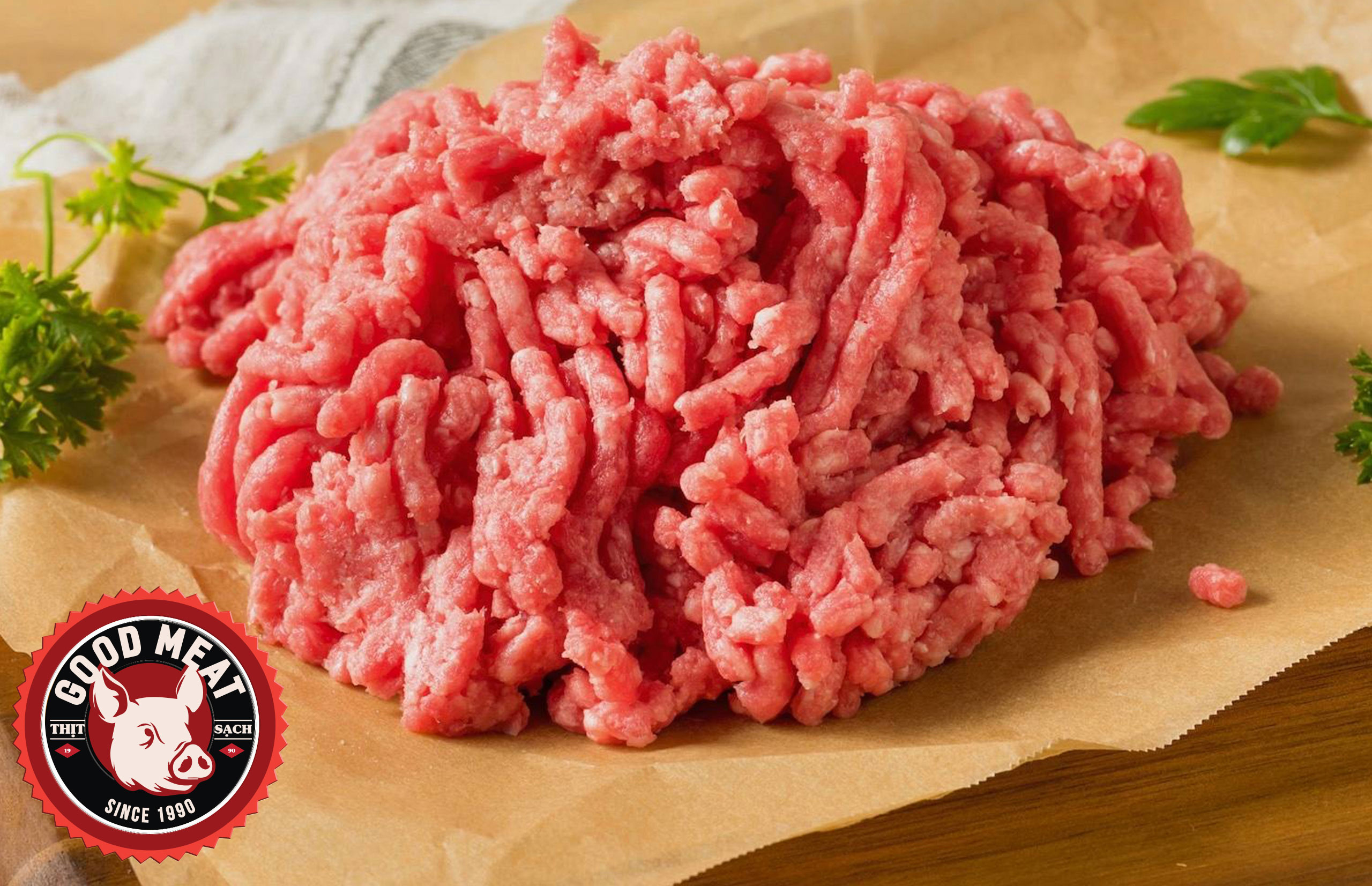 Thịt heo xay không mỡ GoodMeat -Thịt heo nóng giao trong ngày