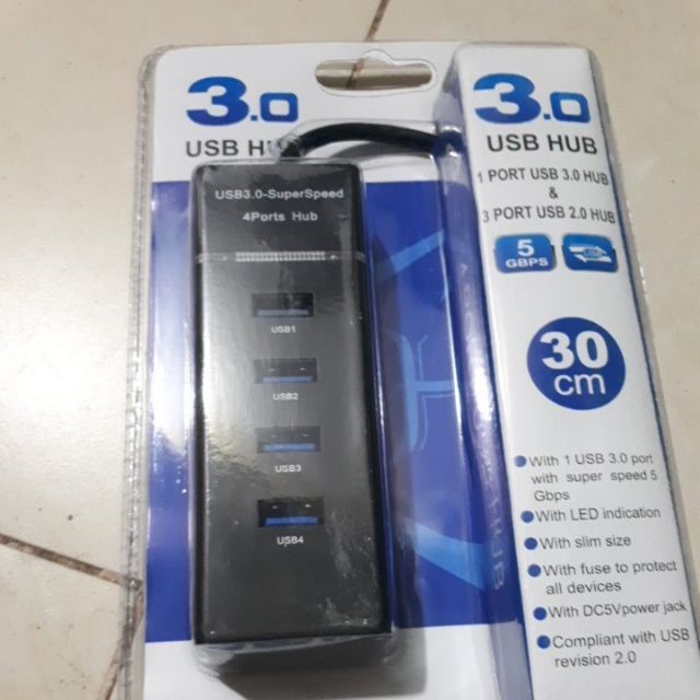 Bộ chia usb hub chuẩn 3.0 chia 1 ra 4 cổng usb - hub chia 1 ra 4 chuẩn 3.0 mới