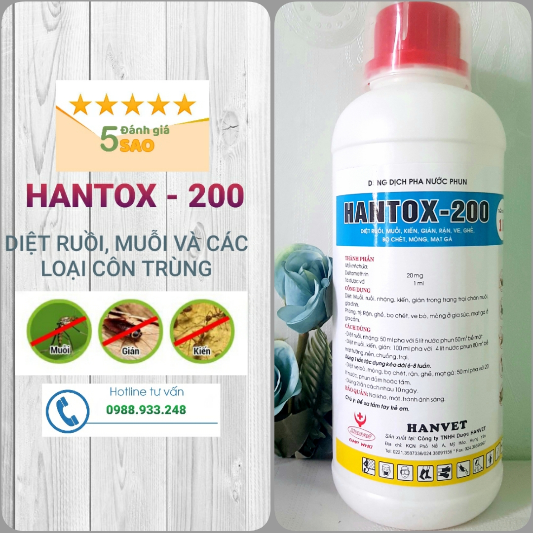 Thuốc diệt côn trùng Hantox 200 loại 1L( New)