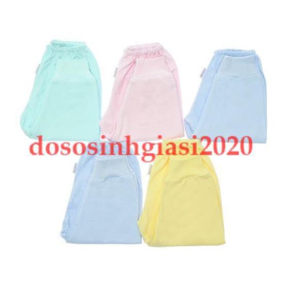 Quần dài cho bé - Set 5 quần dài màu ống bo bossini cho bé sơ sinh