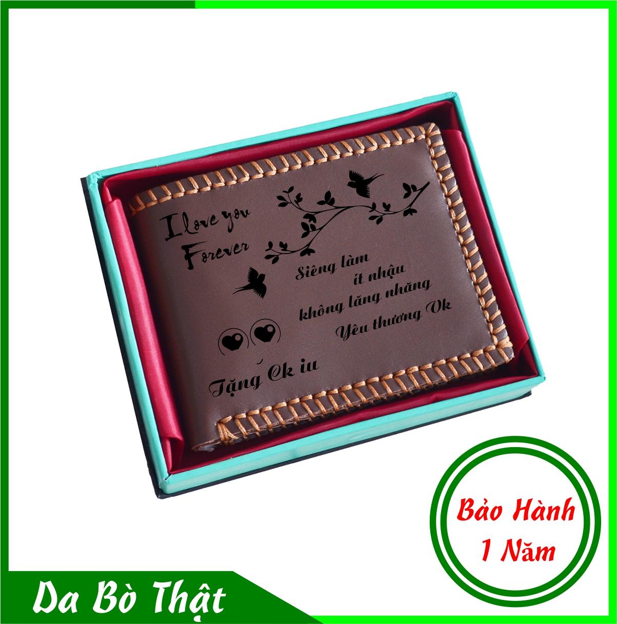 Ví da handmade - ví da bò thật 100% khắc theo yêu cầu shakavn skvn10