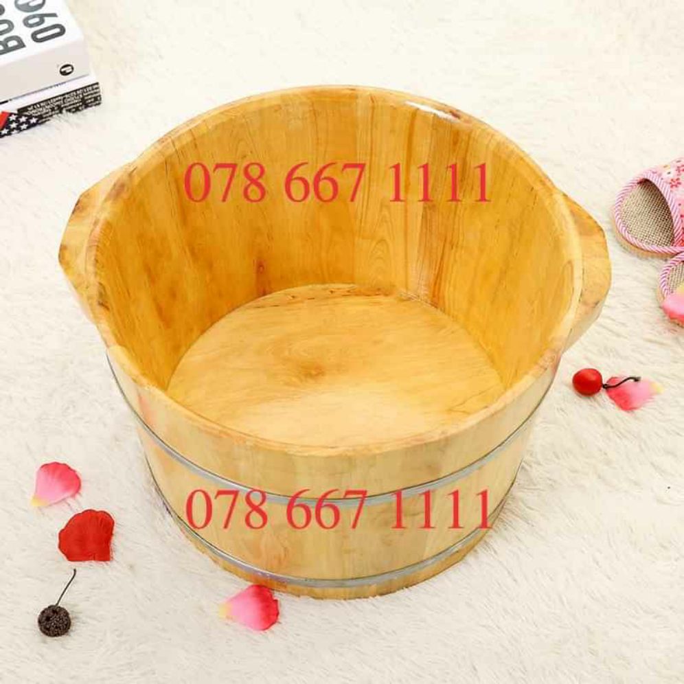 chậu ngâm chân gỗ thông nhập khẩu 2019