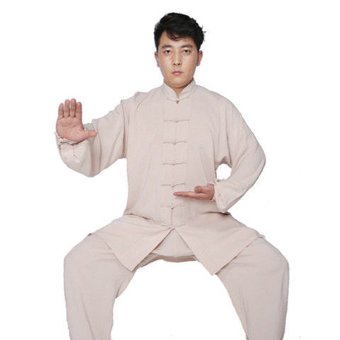 Trang Phục Thái Cực Quyền Mùa Hè Trang Phục Thái Cực Quyền Bằng Vải Cotton Cho Nam Quần Áo Tập Thể Dục Buổi Sáng Bằng Bông Nhân Tạo Cho Người Tru