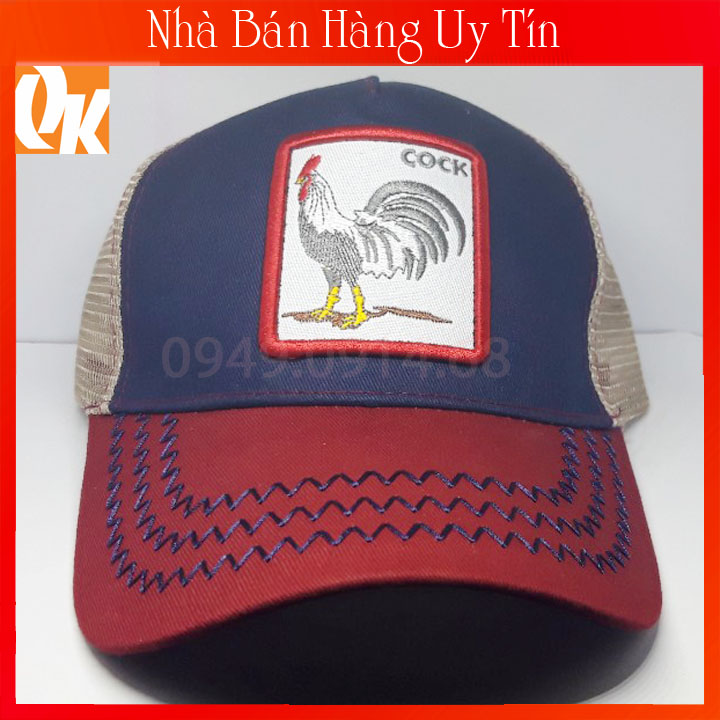 Nón Kết Thiêu Hình Gà Đá