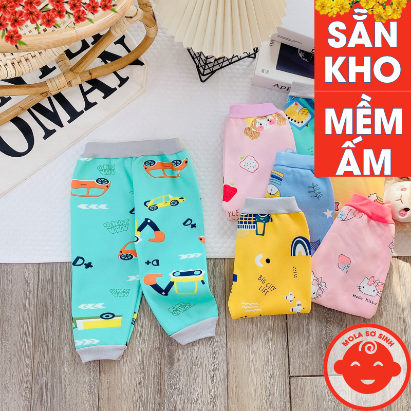 Quần dài chục Nỉ Bông siêu mềm mịn ấm áp cho bé