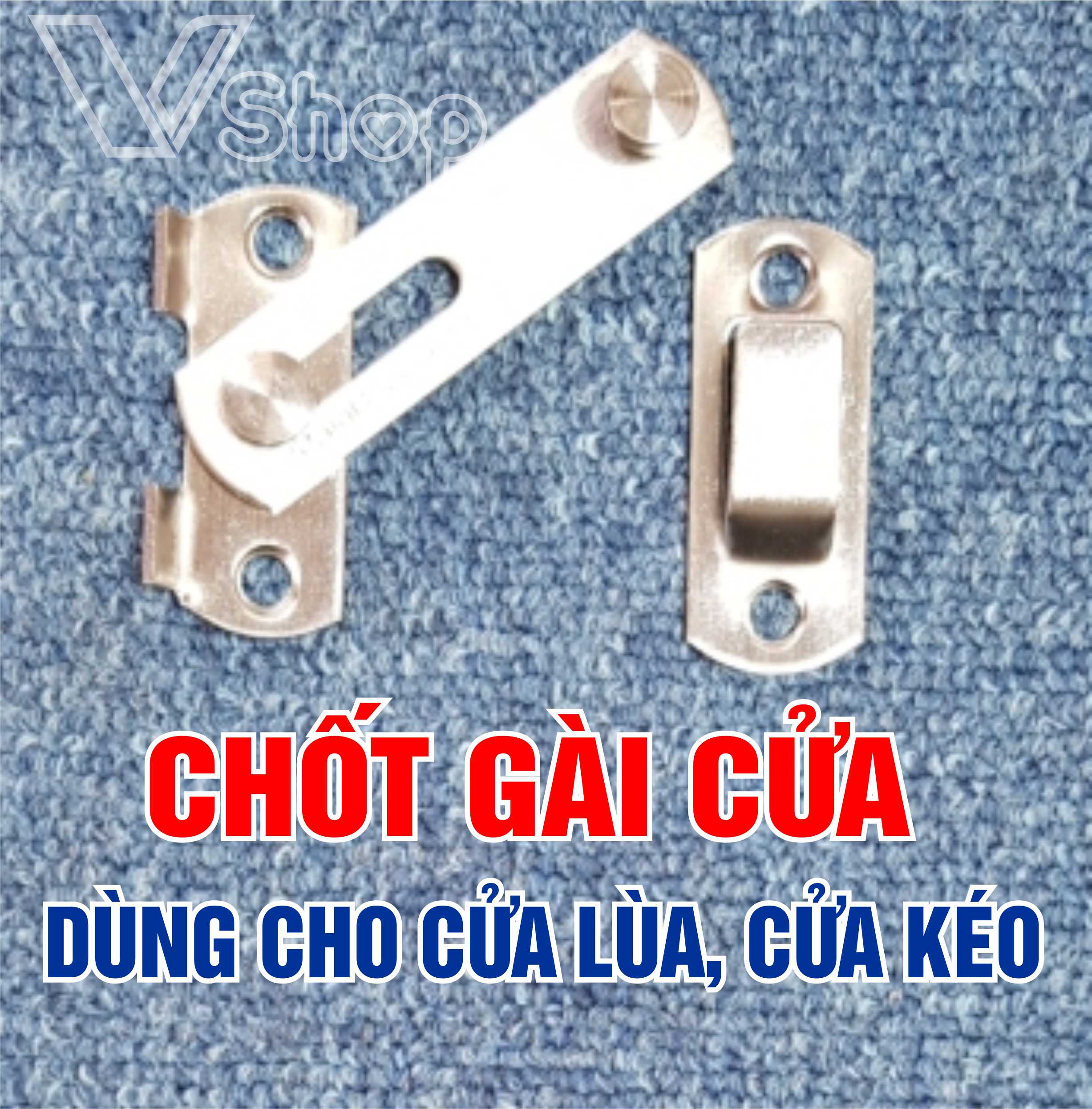 Chốt gài, chốt móc cửa, dùng cho cửa lùa, cửa kéo ngang