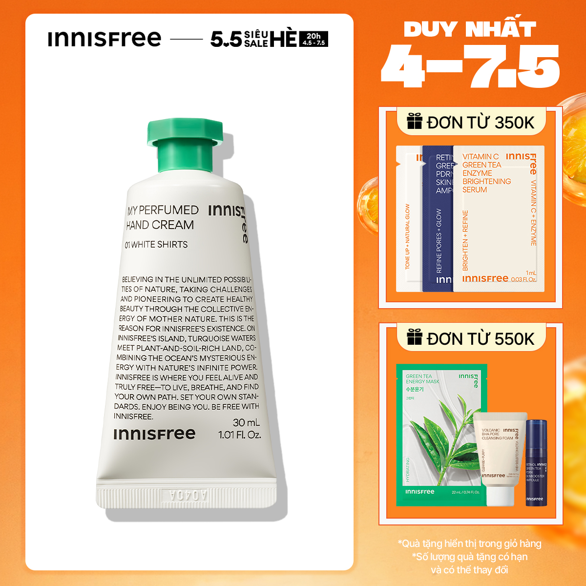 Kem dưỡng da tay INNISFREE My Perfumed Hand Cream