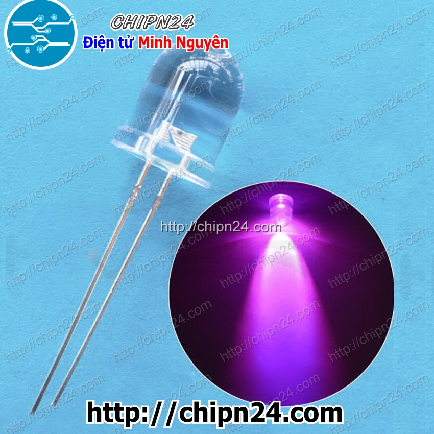 [5 con] (TK1) Led 10mm Trong TÍM