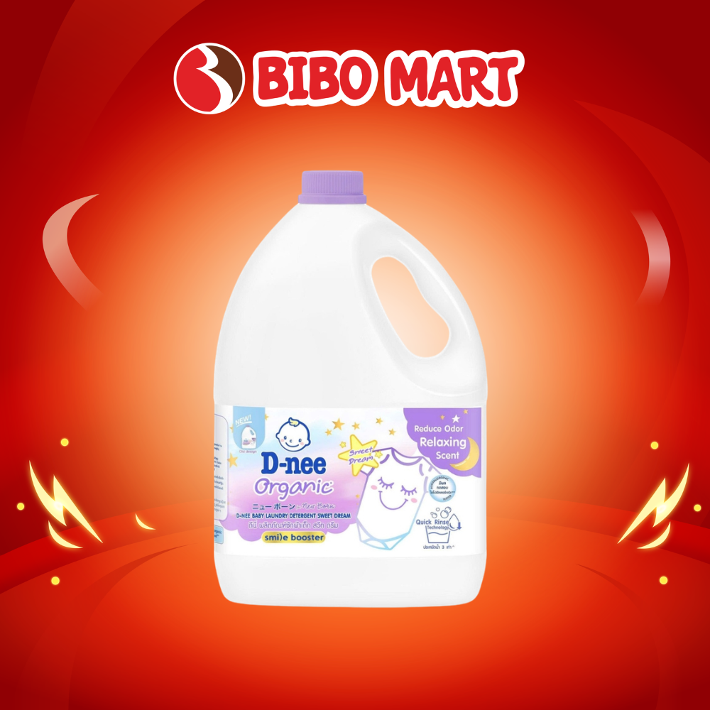 Nước Giặt Dnee Tím Nước Giặt Quần Áo Hoa Oải Hương An Toàn Cho Làn Da Trẻ Em 3000ML - Bibo Mart
