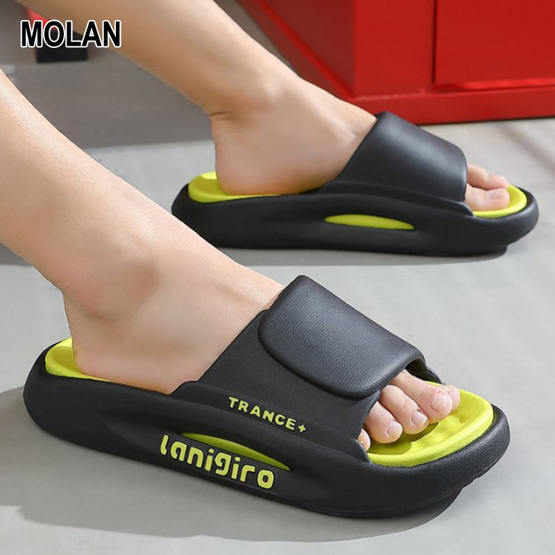 MOLAN men's slippers fashion slippers casual non-slip comfortable to wear men's sandals men's platform slippers