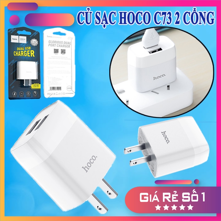 Hàng Loại A | CỦ SẠC NHANH 2 CỔNG HOCO C73 |  100% Chính Hãng | SKYTHUONGMAI | 34003