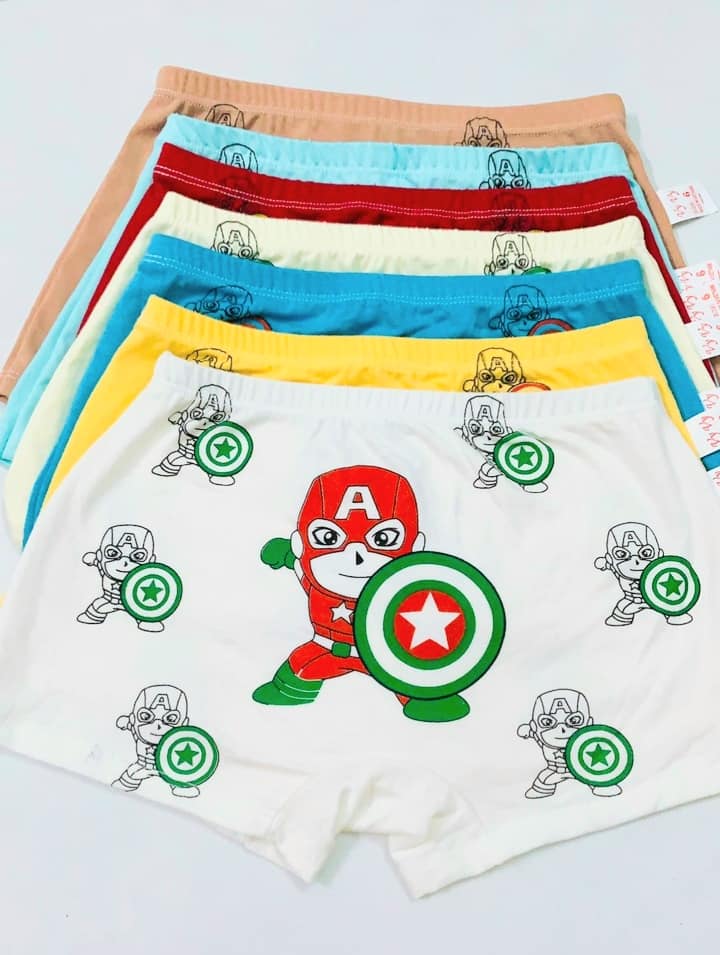 Combo 5 cái quần chip đùi - quần bơi bé trai thoáng mát in hình siêu nhân đủ size từ 5-40kg -  (Màu ngẫu nhiên)