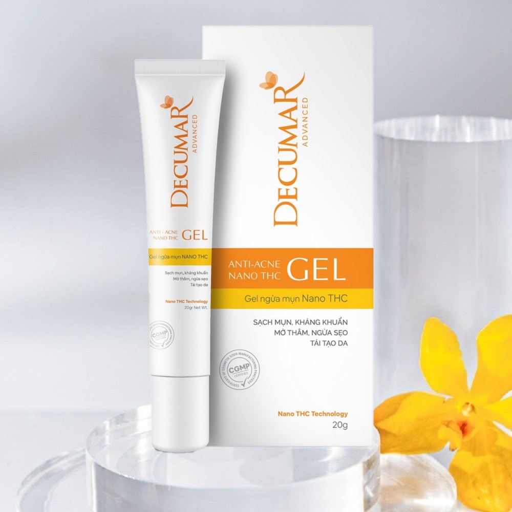 Gel Ngừa Mụn Decumar Advanc Nano Curcumin Kem Ngừa Các Loại Mụn Từ Công Nghệ Nano  Decumar Advance Nano Curmin Anti-Acnes Gel 20G