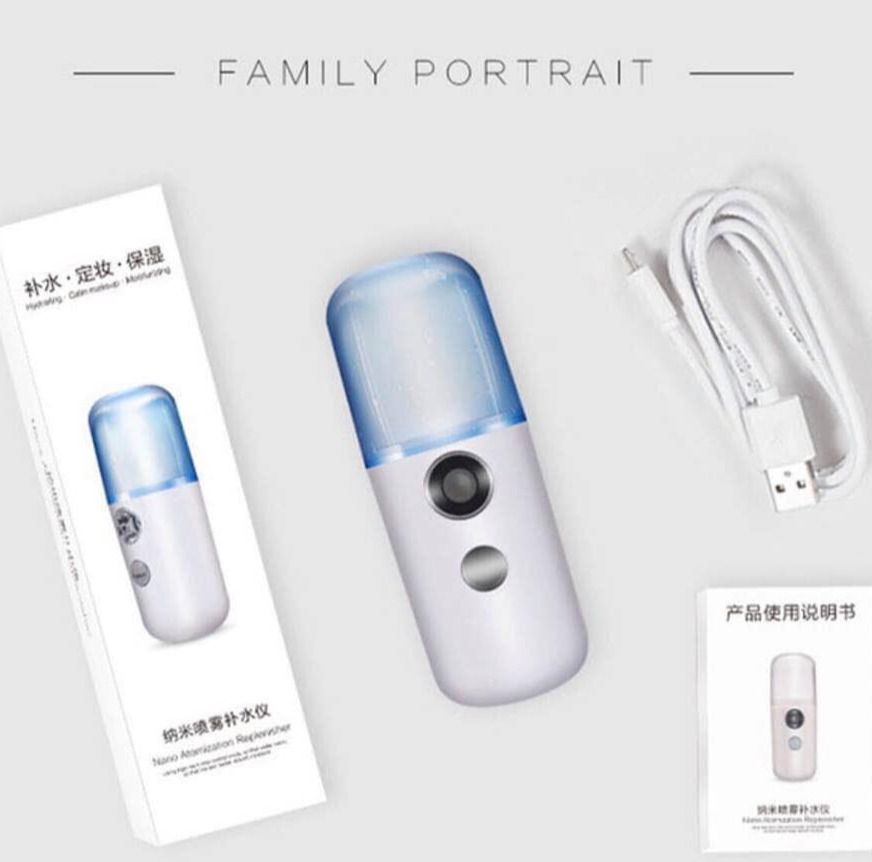 [HCM]Máy Phun Sương Xông Hơi Mặt NaNo Mini Cầm Tay Hỗ Trợ Dưỡng Da Cấp Nước Tối Đa sạc pin - Loại tốt