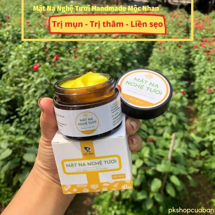 [ĐỘT PHÁ] Mặt Nạ Nghệ Tươi Handmade Mộc Nhan Lấy Lại Làn Da Trắng Hồng/ Mịn Màng Cho Bạn