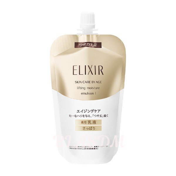 Sữa dưỡng săn chắc da, chống lão hóa Shiseido ELIXIR Lifting Moisture Emulsion I (110mL) - (Túi thay thế)