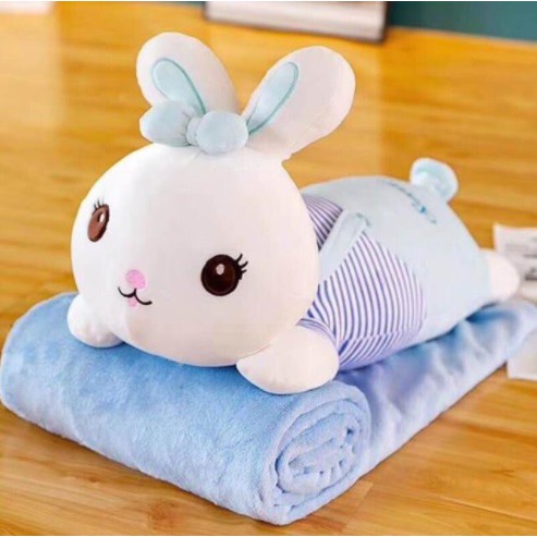 Bộ chăn gối văn phòng Cua xinh, Trâu xinh, Khủng long đáng yêu. Gấu bông đẹp cho bé 2in1