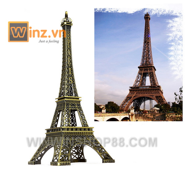 Mô hình trang trí Tháp Eiffel kim loại 48cm. Hợp kim sơn phun chống gỉ trang trí nhà cửa , phòng làm việc , decor bàn làm việc