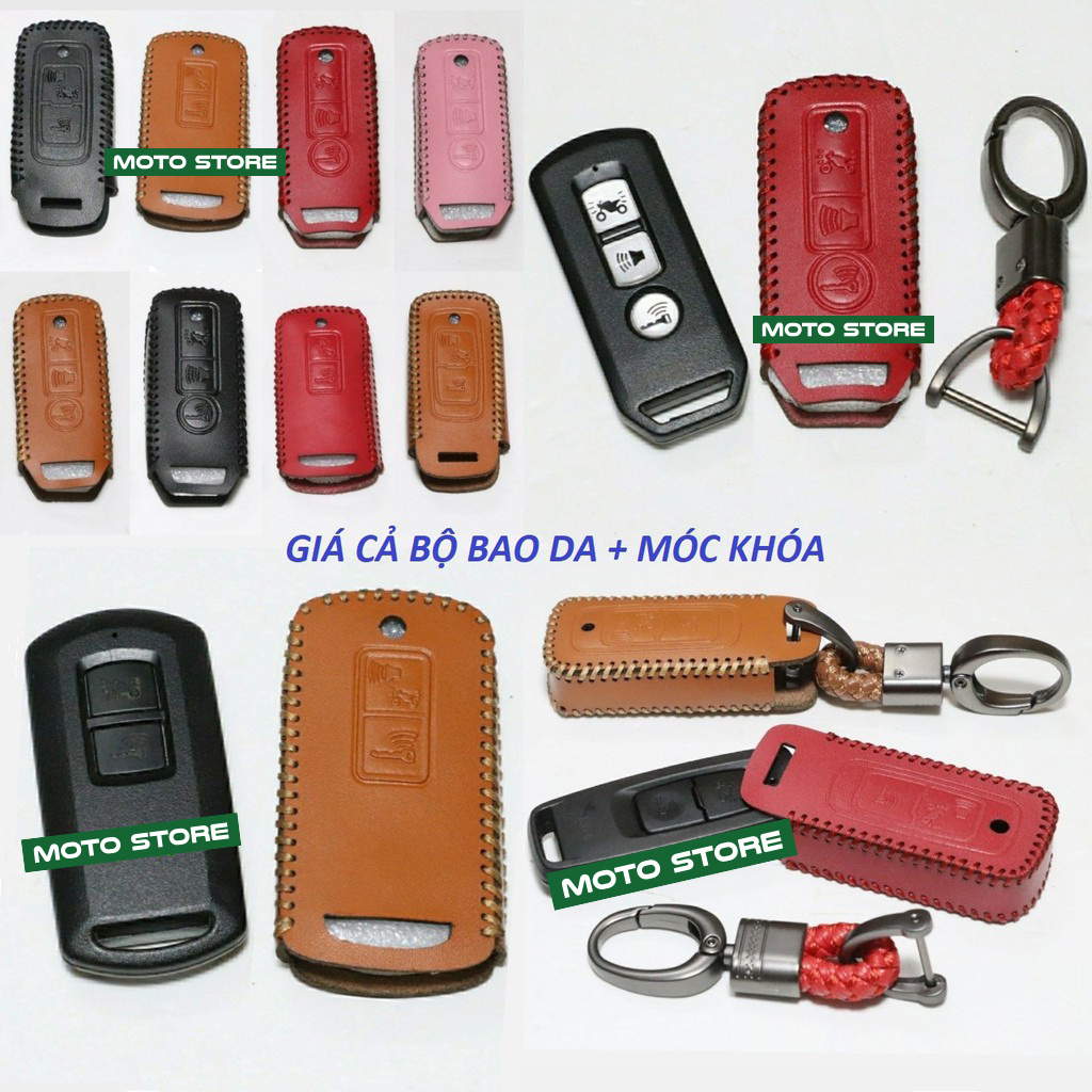 Bao da chìa khóa smartkey honda sh, sh mode, pcx, lead, air blade, vision... - bao bọc chìa khóa honda smartkey honda