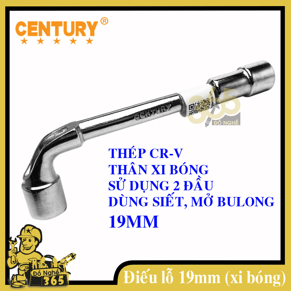 Điếu lỗ xi bóng Century - Được chế tạo bằng thép tốt thiết kế nhỏ gọn, tiện dụng thân sản phẩm được xi bóng