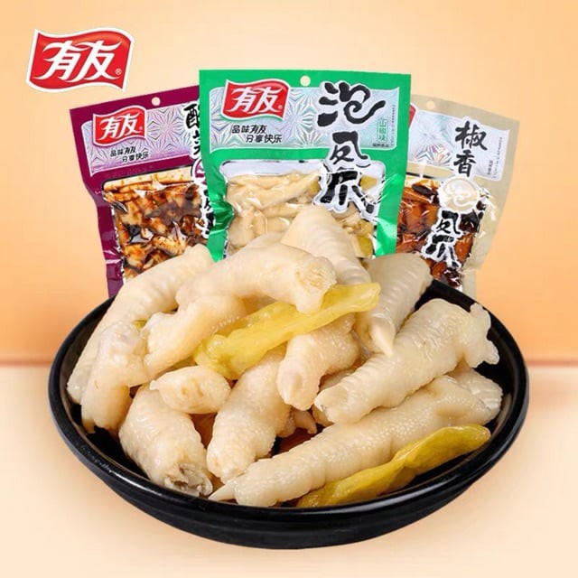 Combo 10 yuyu ; 10 cánh ; 10 chân gà tứ xuyên ;10 chân vịt da cheng ; 10 cổ
