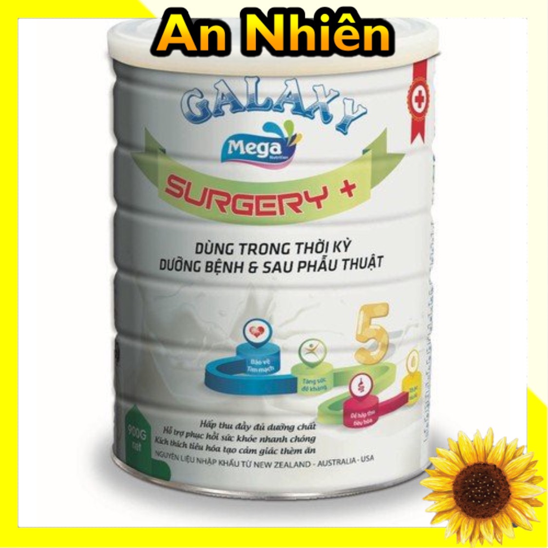 Sữa dinh dưỡng cho người ăn uống kém, dưỡng bệnh, sau sinh Galaxy Surgery 900G