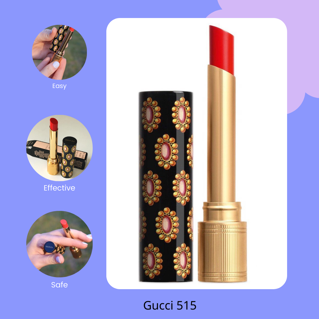 Son Gucci Rouge De Beauté Brillant 515 Devotion ( Mới Nhất 2021 )