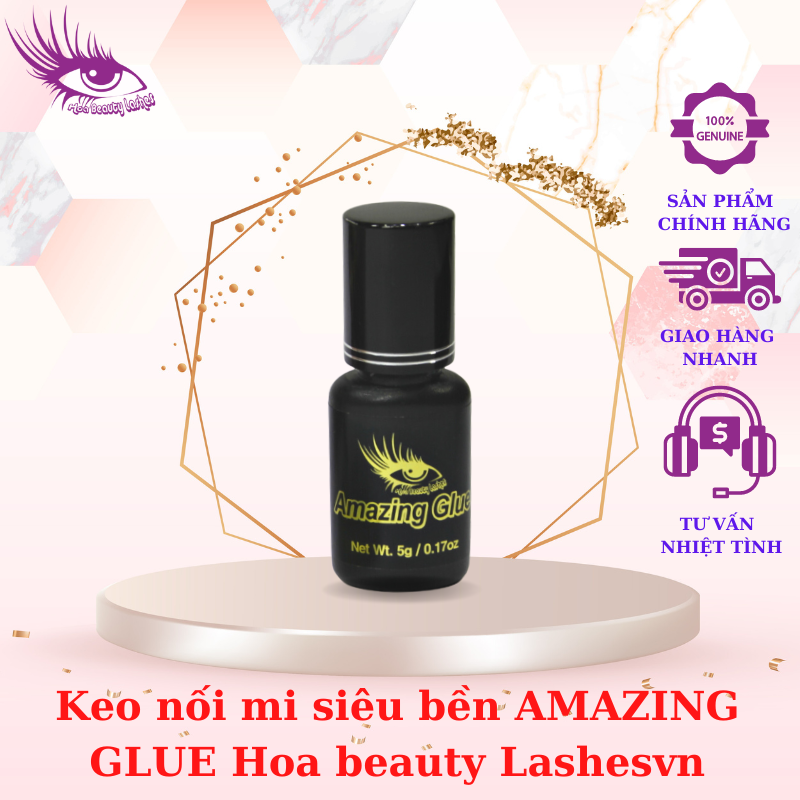 Keo nối mi siêu bền amazing glue hoa beauty lashesvn