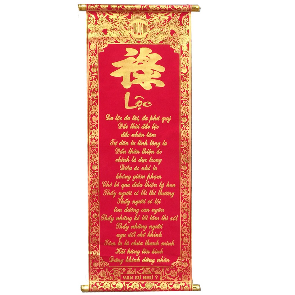 Liễn chữ LỘC dài 90cm trang trí Tết