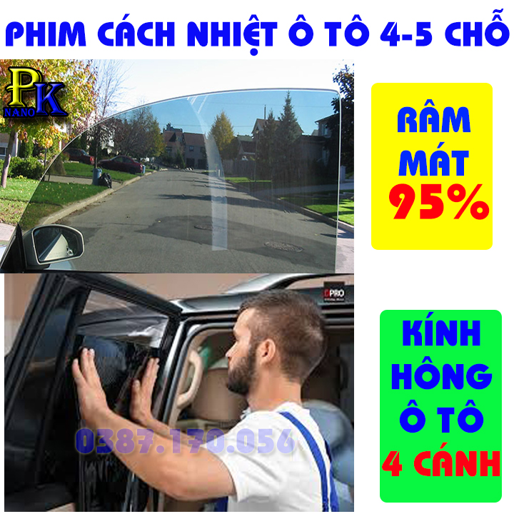 [Khổ 0,3x0,5m)Phim cách nhiệt kính sườn xe ô tô- Phim chính hãng Hàn quốc