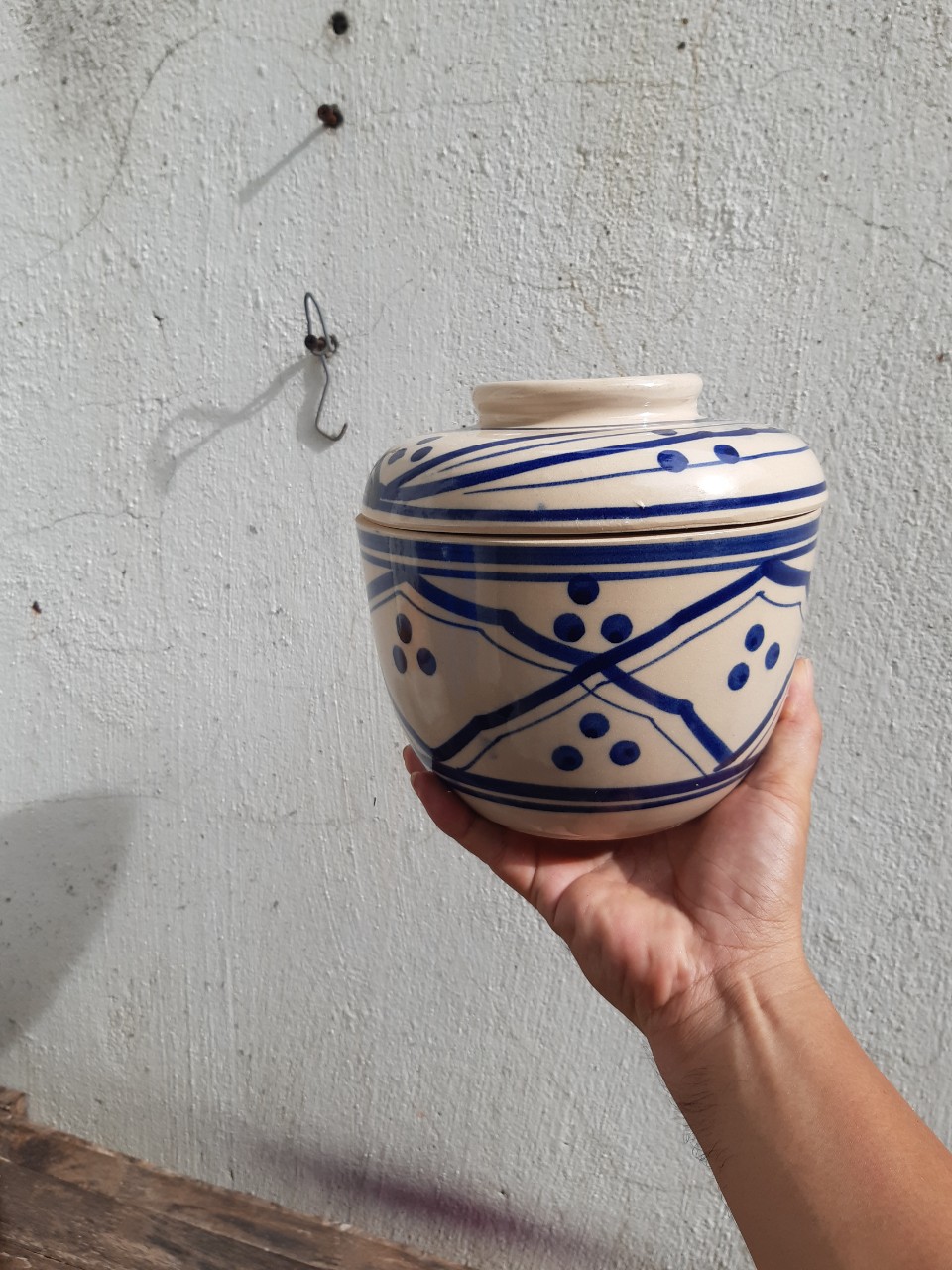 Thố sành, hủ đựng 17 cm