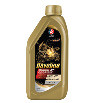 Caltex - Nhớt tổng hợp toàn phần xe phân khối lớn - Havoline Super 4T Fully Synthetic SAE 5W-40