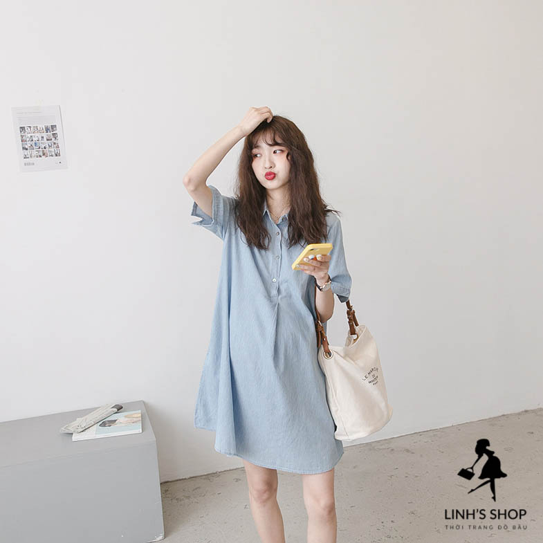 Đầm bầu sơ mi a1780