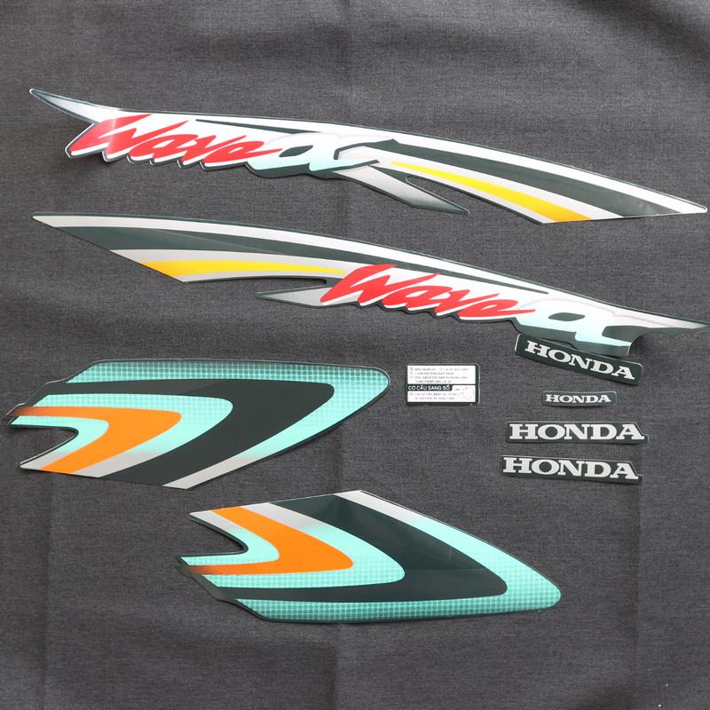 [HCM][BAO ĐỔI TRẢ] BỘ TEM 3 LỚP MẨU ZIN CAO CẤP DÀNH CHO WAVE ALPHA 2000 LỐC ĐEN - MÀU XANH NHỚT