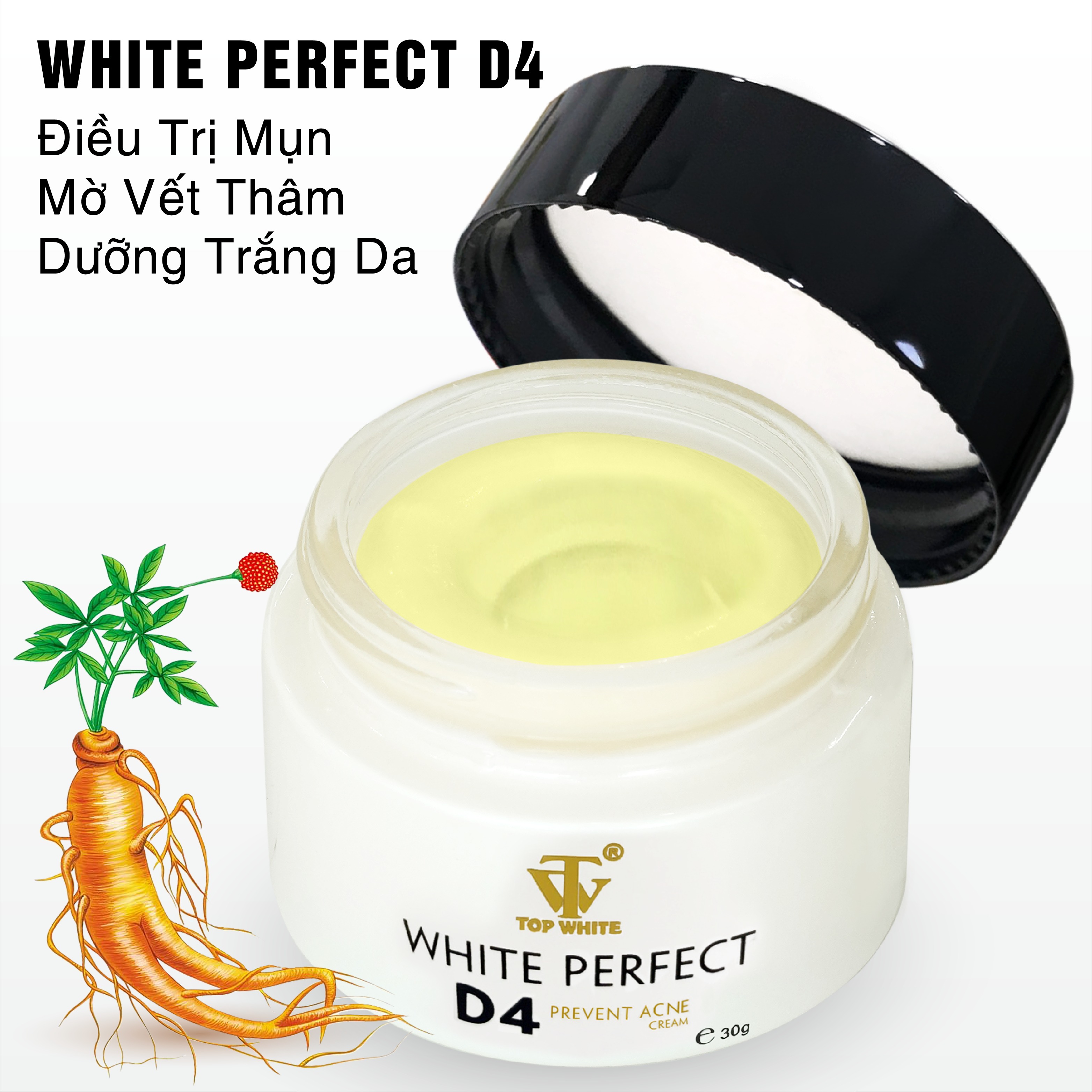 [HCM]White Perfect D4 kem ngăn ngừa mụn và sẹo thâm