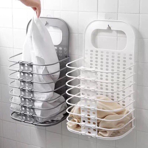Giỏ nhựa treo quần áo xếp gọn