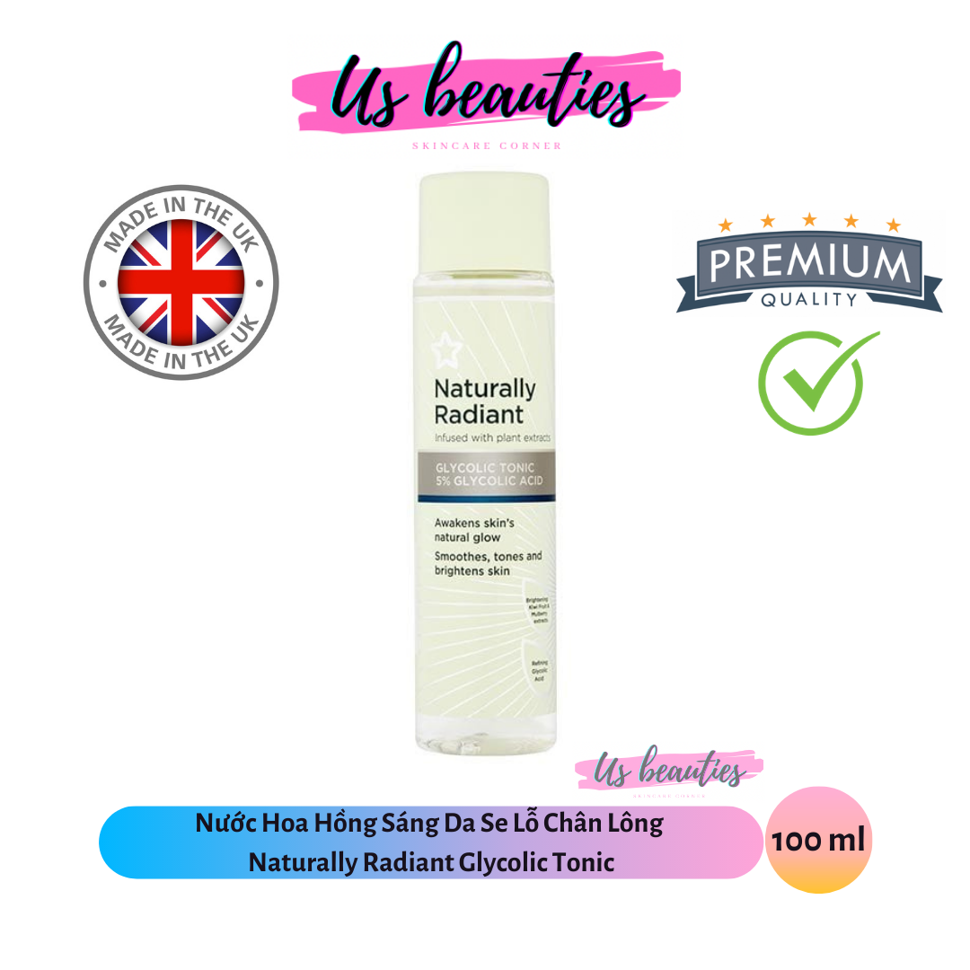 Nước Hoa Hồng Sáng Da Se Lỗ Chân Lông Naturally Radiant Glycolic Tonic 100ml