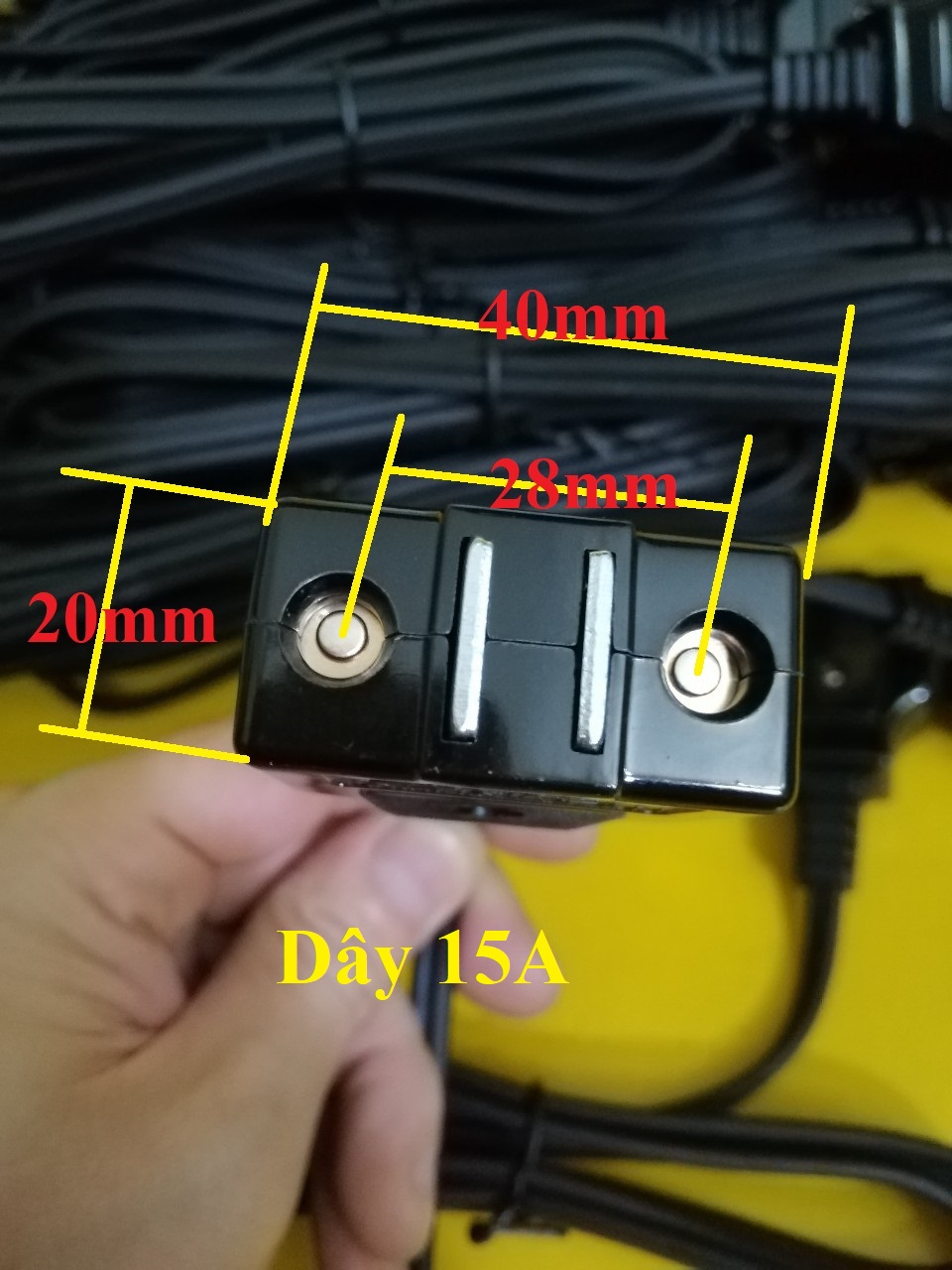 Dây hít nam châm 15A - 125V (dây bếp từ, bình thủy, bếp nướng, bếp lẩu... nội địa Nhật)