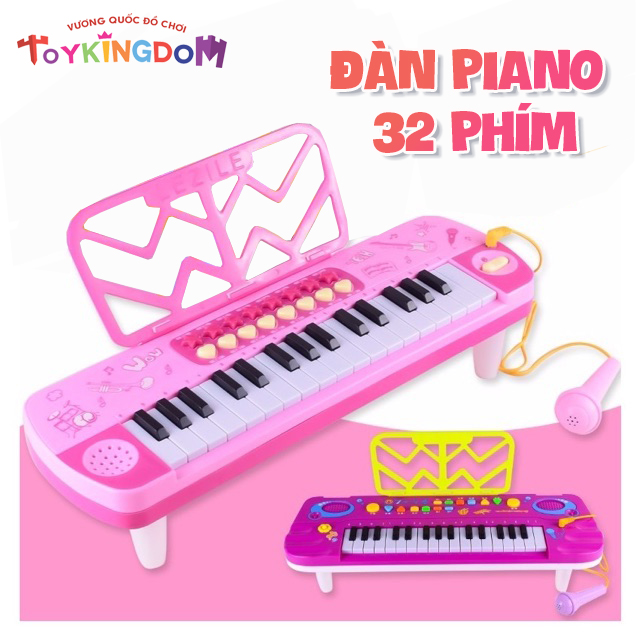 Đàn Piano 32 phím kèm Micro cho bé - Đồ chơi âm nhạc - Đàn organ cho bé nhập vai làm ca sĩ