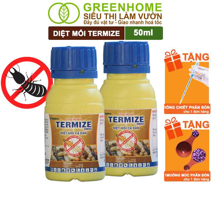 Thuốc diệt mối tận gốc termize 200sc, chai 50ml, sinh học thế hệ mới, an toàn, không mùi, diệt cả đàn