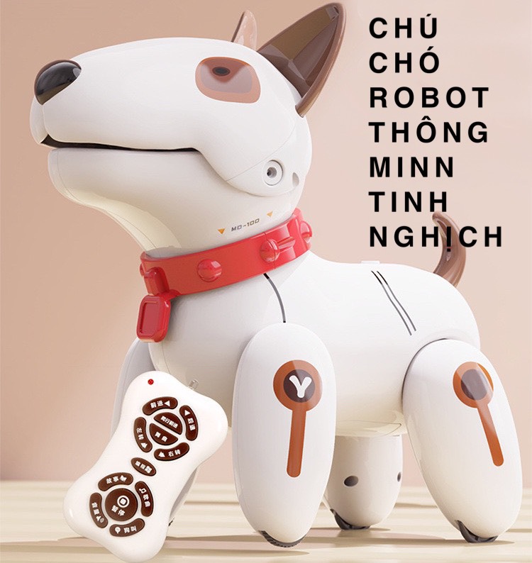 Chú chó robot thông minh tinh nghịch điều khiển từ xa lập trình 12 chức năng (Robot dog)
