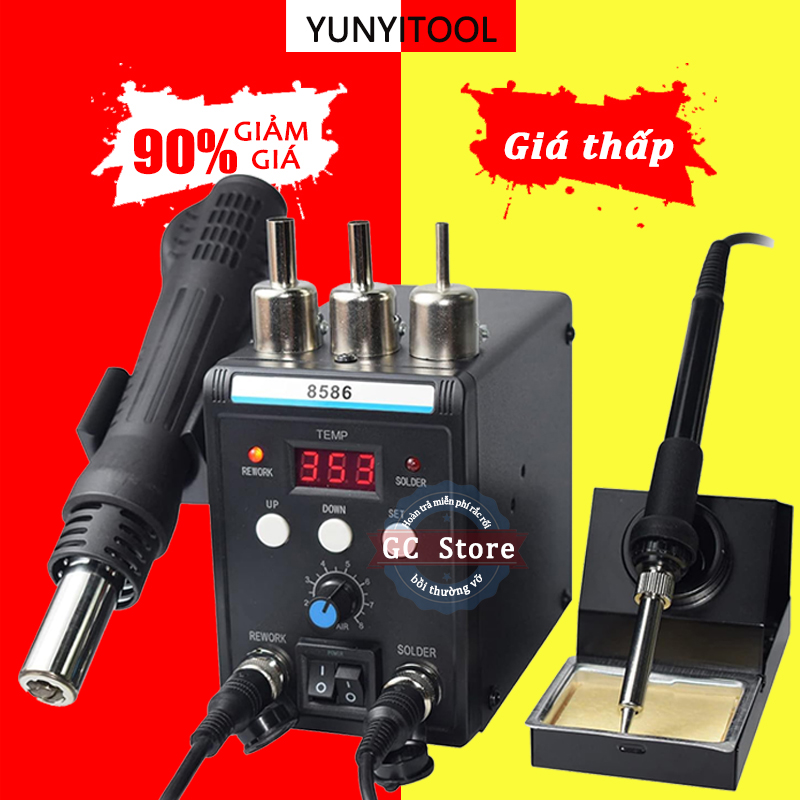 Máy hàn điện 2 trong 1 8586 dụng cụ sữa chữa máy hànMáy hàn điện tử 750W/220VMáy hàng sắt điện tửMỏ hàn thiếc điện tử